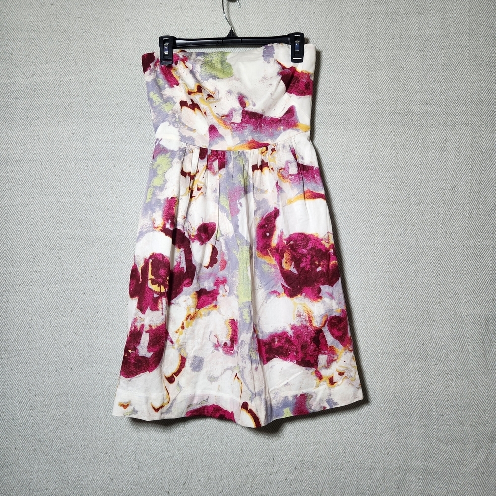 Banana Republic Floral Strapless Dress Size 2P New With Tags